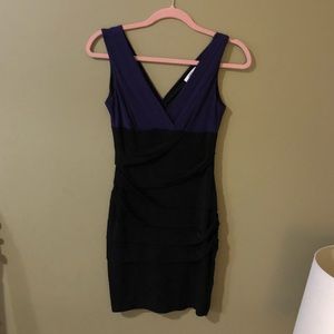 Purple and black stretchy dress